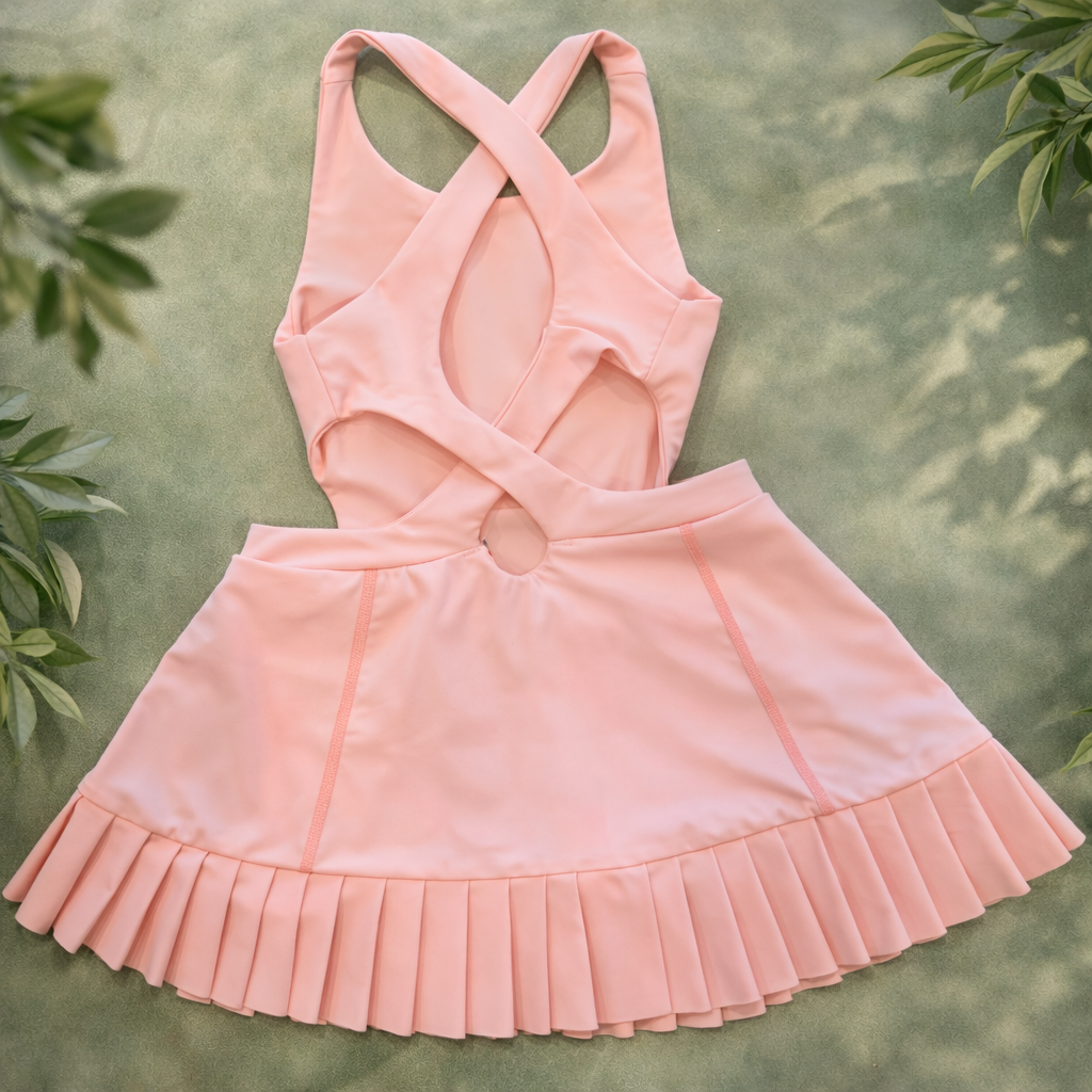 Pink Open Cross Body Back