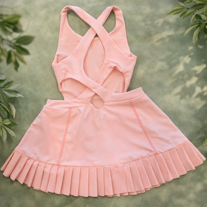 Pink Open Cross Body Back