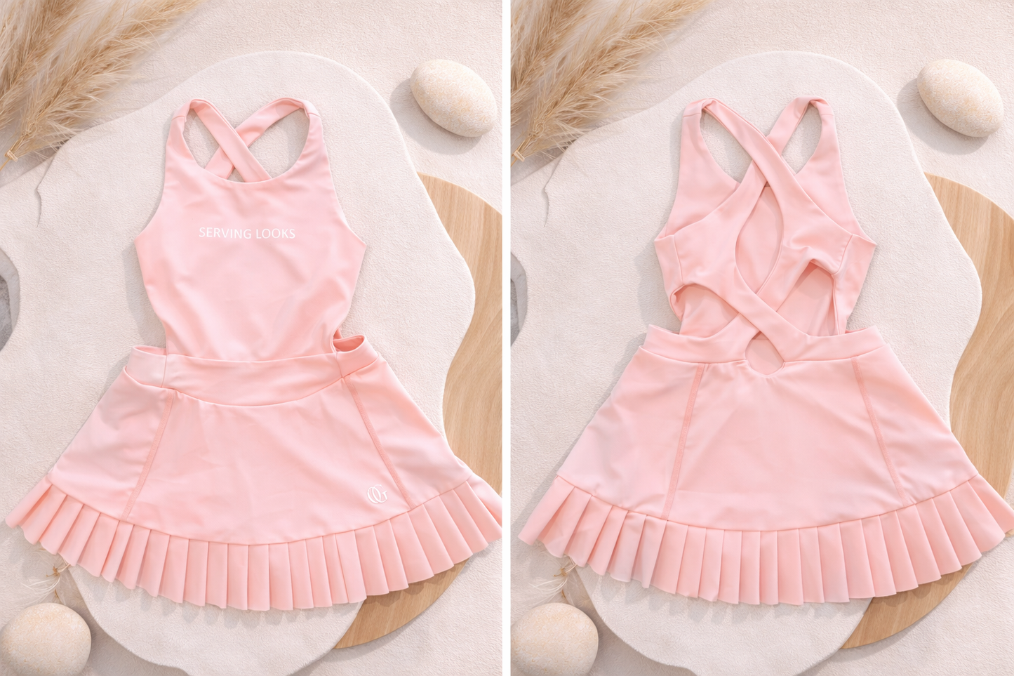 Pink Open Cross Body Back